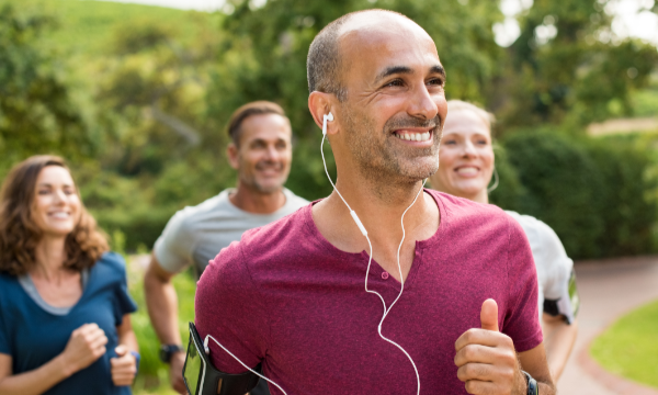 People out for a run