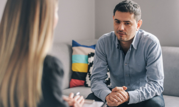 A group of people having a meeting